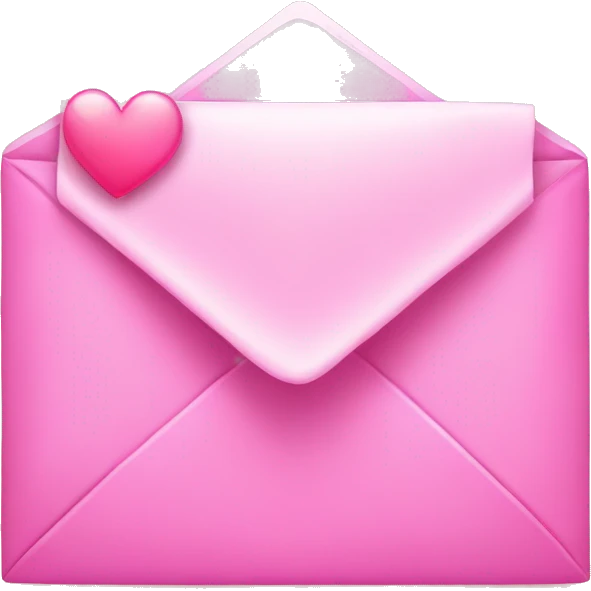 Pink light love letters  emoji