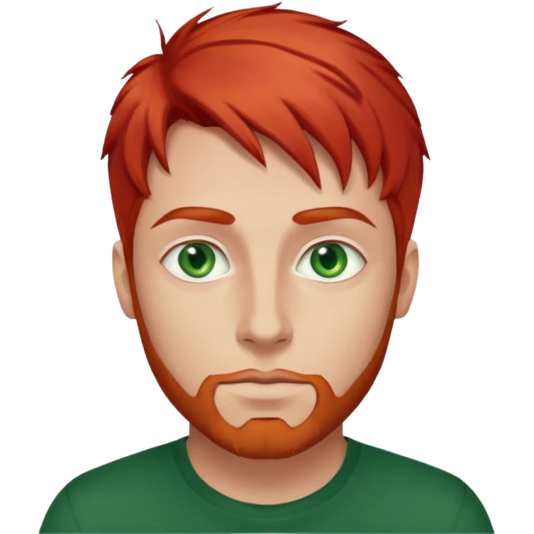 hombre de 30 anos con el pelo pelirrojo y ojos verdes emoji