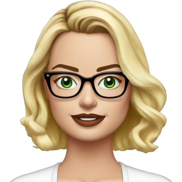 :Margot Robbie: glasses  emoji