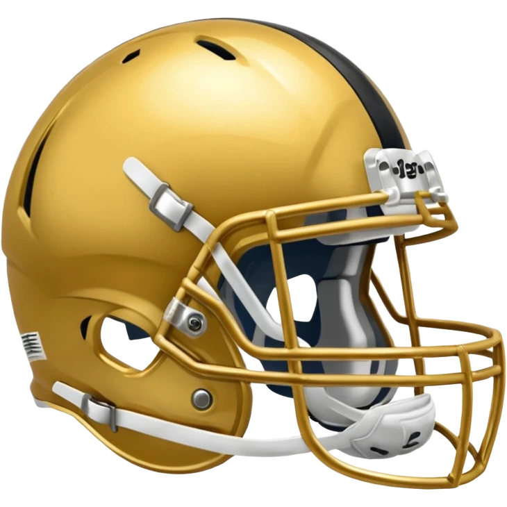 College football player helmet in gold color  emoji