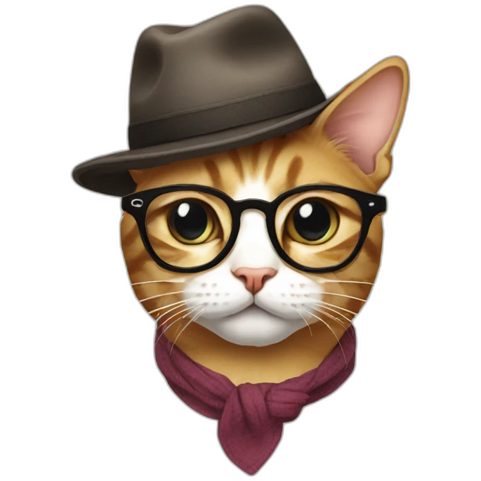 hipster cat emoji
