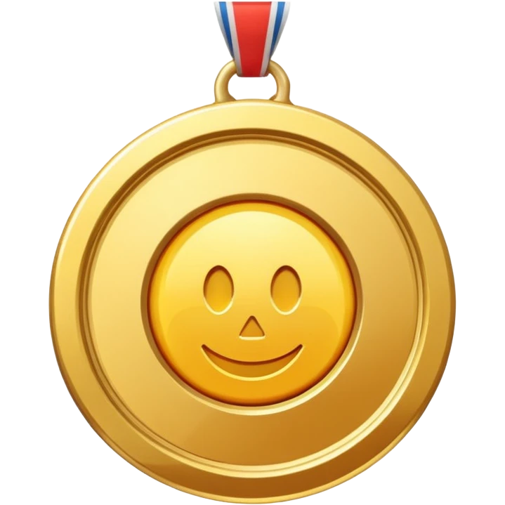 JUST THE CIRCLE  golden medal with a glossy finish, featuring a central CLEAN SPACE emoji