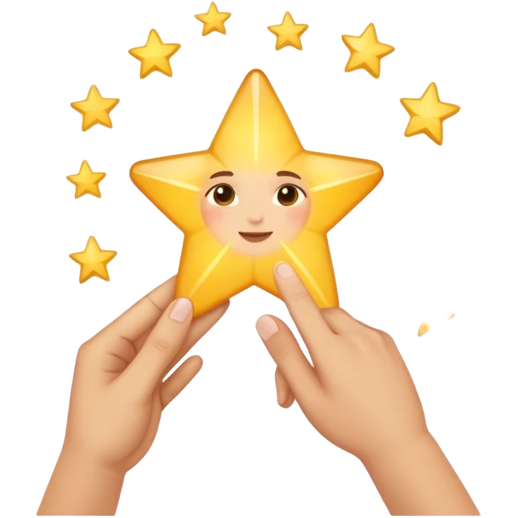grabbing a dream star with your hand  emoji