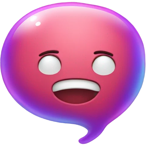 bubble chat with love emoji