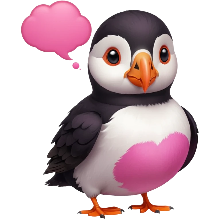 pink puffin thought bubble emoji