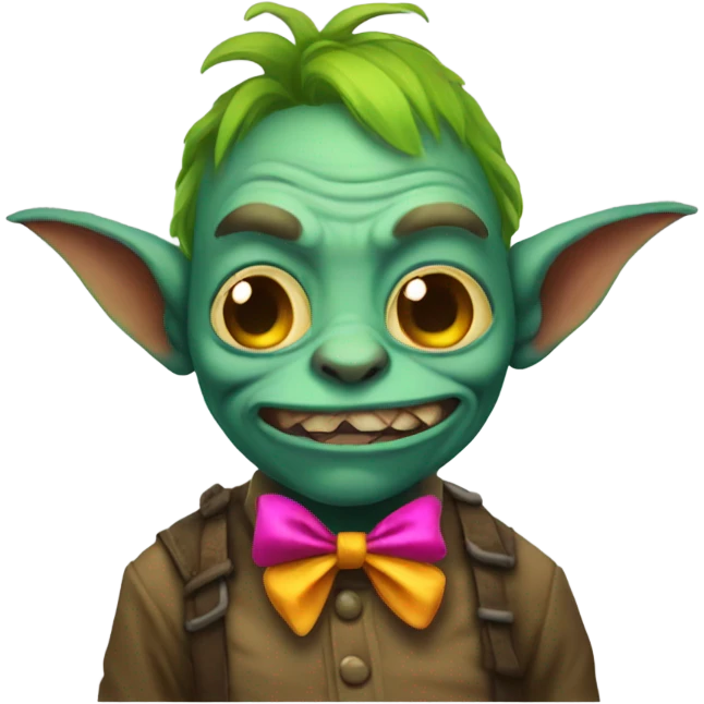 👹 emoji wearing a bow emoji