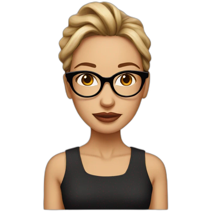 angelina golie avec les lunettes emoji