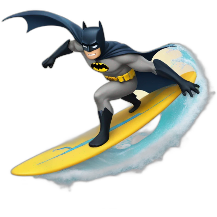 Batman surfing emoji