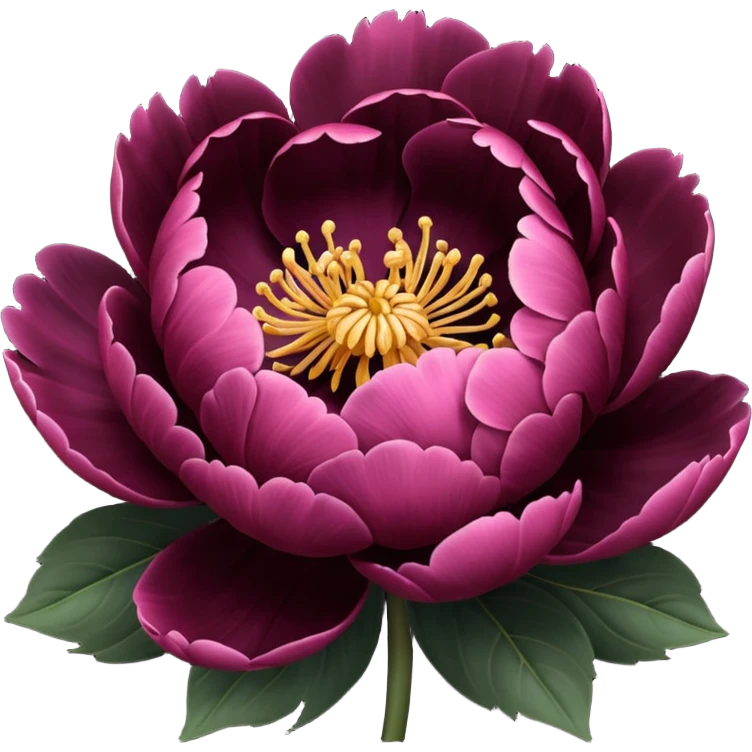 goth black peony emoji