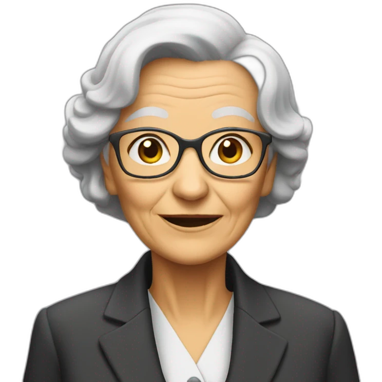 old woman in suit emoji
