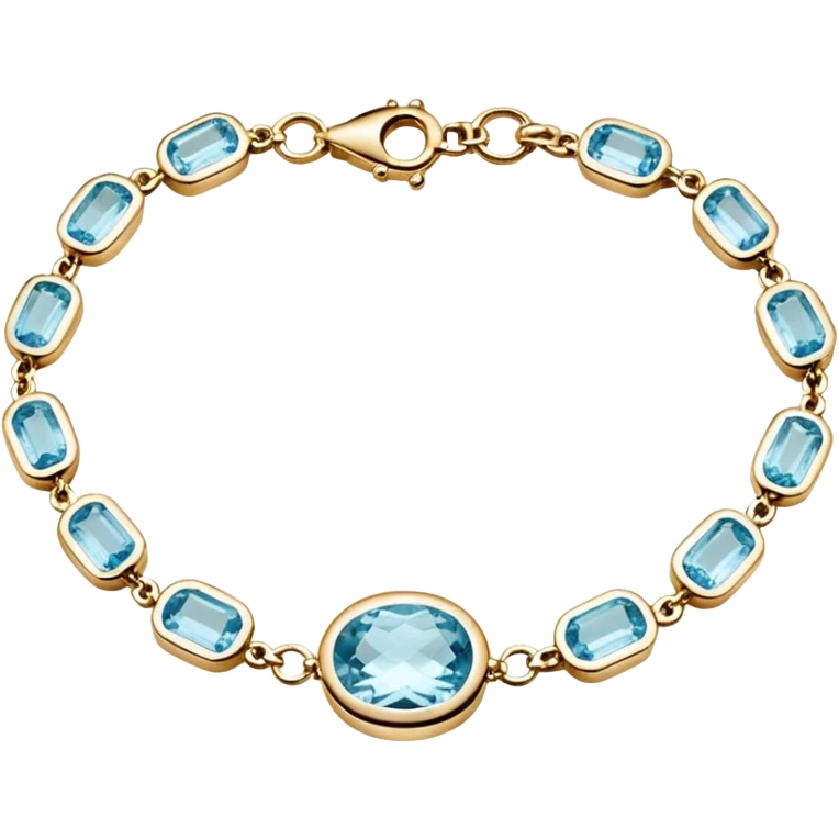 Van Cleef aquamarine 14k gold bracelet  emoji