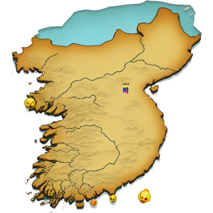 korea map emoji