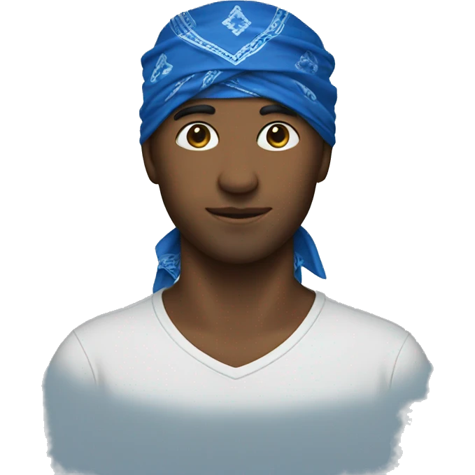 Blue bandana emoji