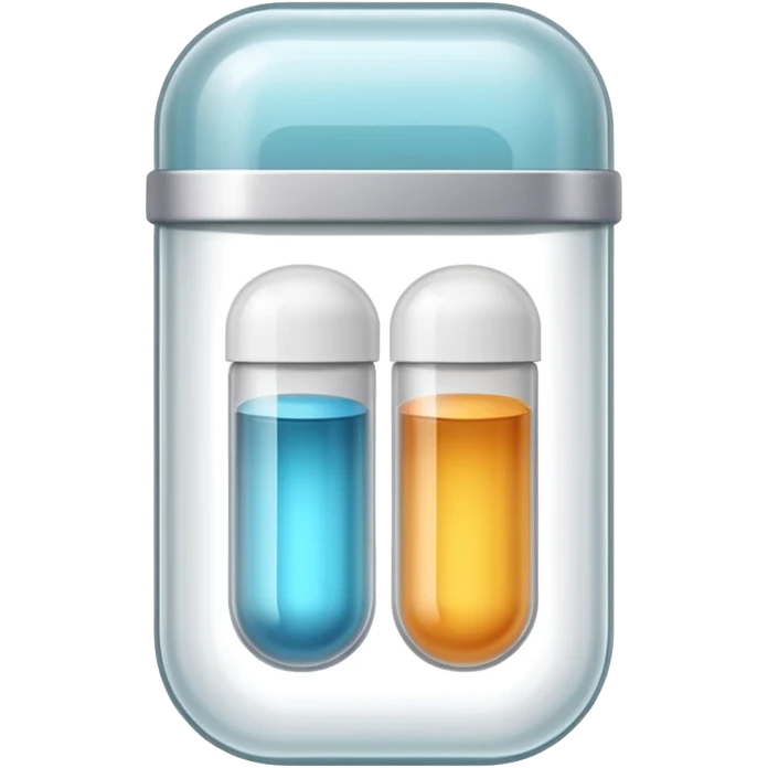 medicine capsule in case in nutral colors emoji