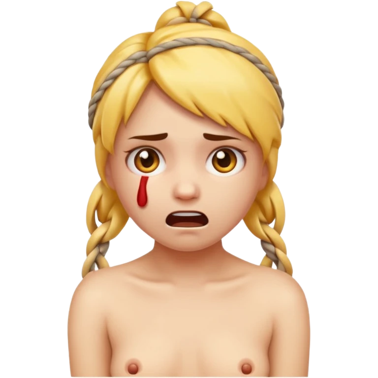 Bdsm girl, emoji, tied up naked emoji