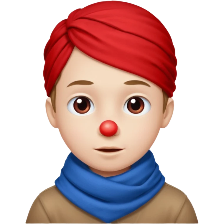 Kid with red nose and scarf











 emoji