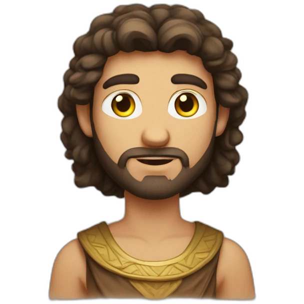 strong young caucasian ancient israelite man emoji