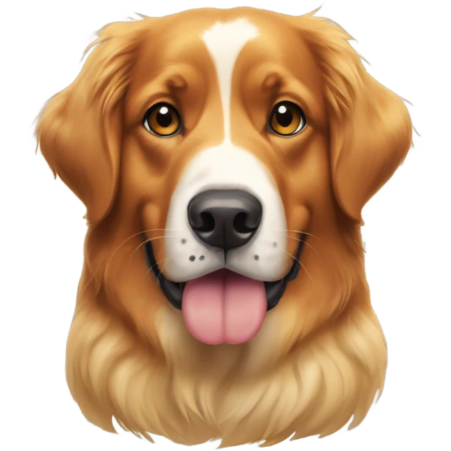 golden retriever and Bernese mountain dog emoji