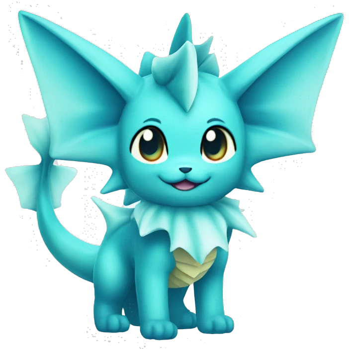 Kawaii Vaporeon full body emoji