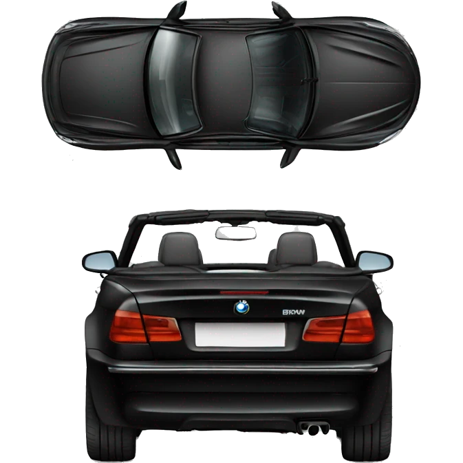 Black bmw convertible  emoji