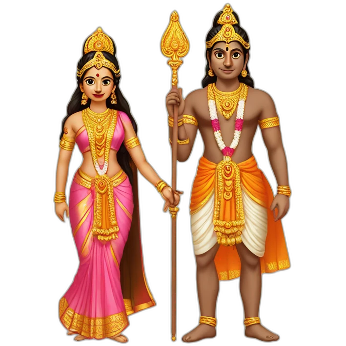 Lord Rama and sita emoji