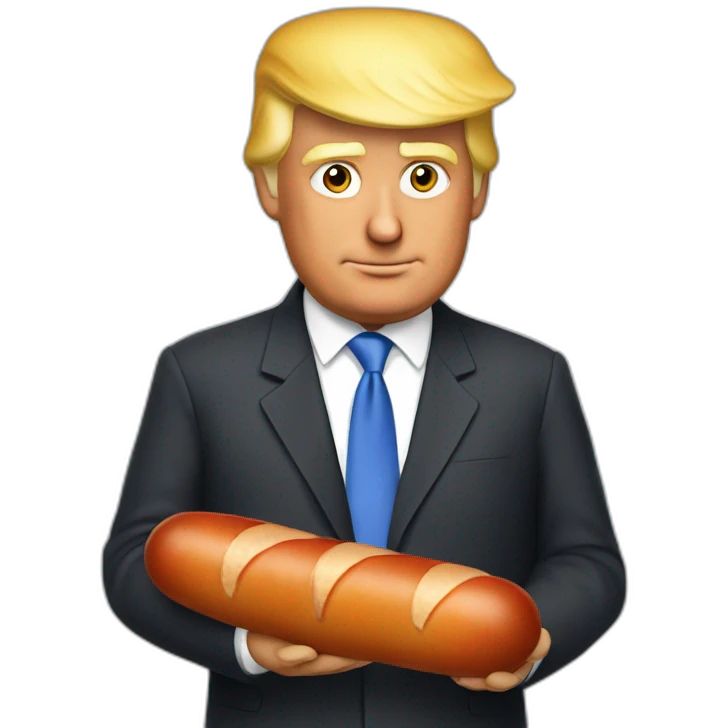 trump-holding-his-sausage emoji