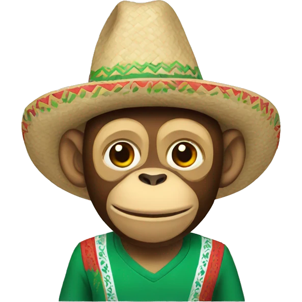 mexican monkey wearing a méxico shirt  emoji