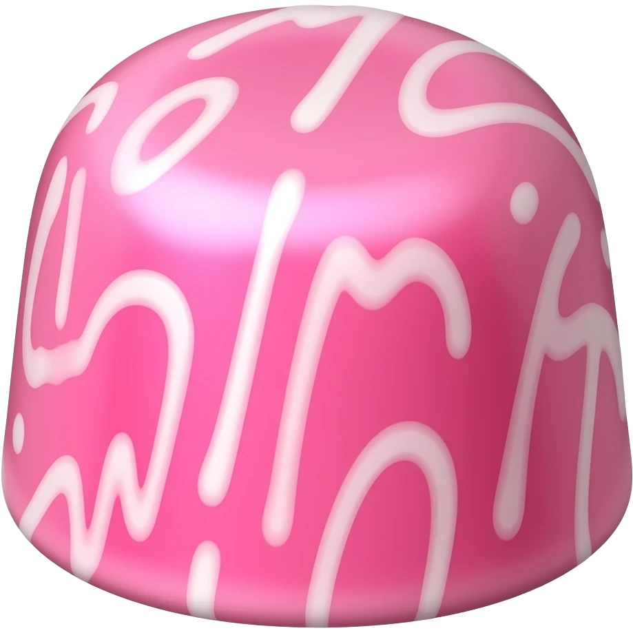 Glitter pink chocolate emoji