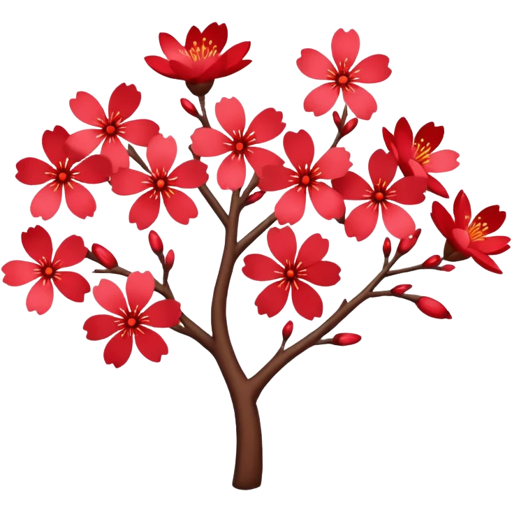 Red sakura emoji