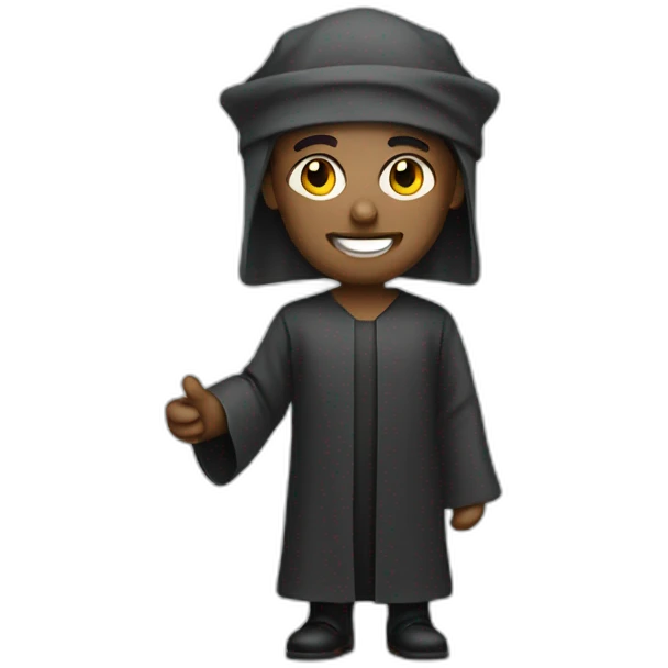 Entrepreneur with skullcap and robe emoji