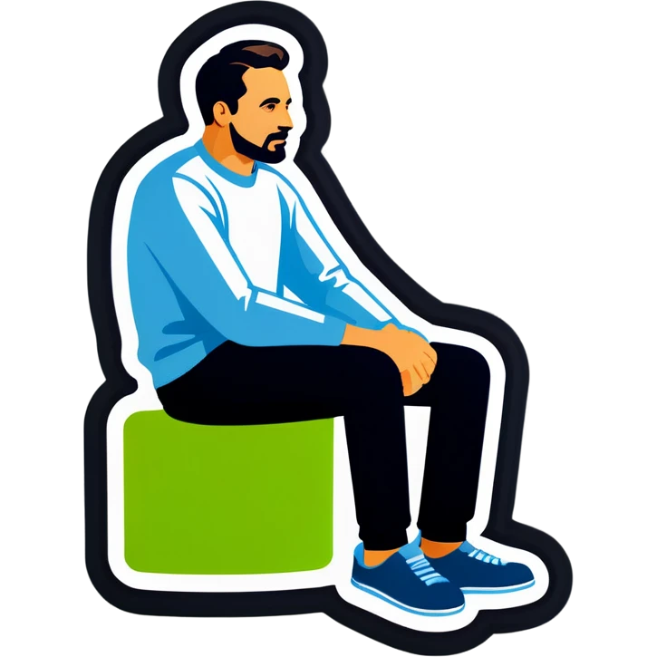 Man sitting down emoji