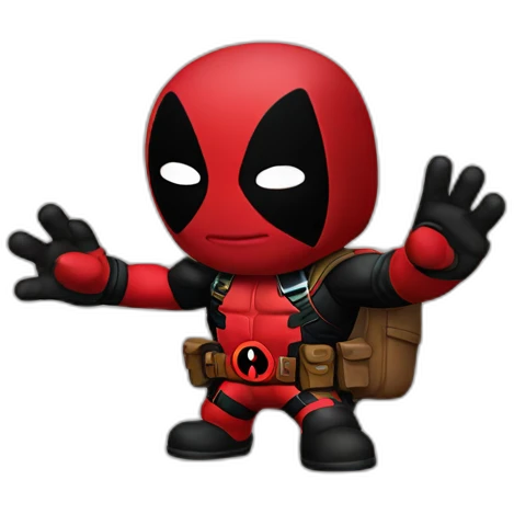 Deadpool waving emoji