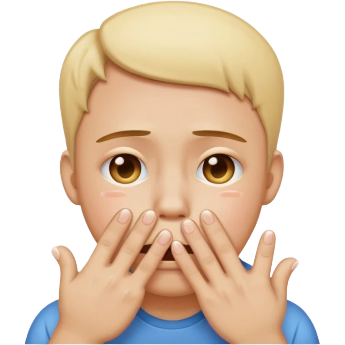 crying emoji covering mouth with 3 fingers emoji