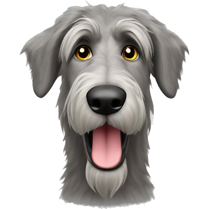 Grey irish wolfhound large emoji