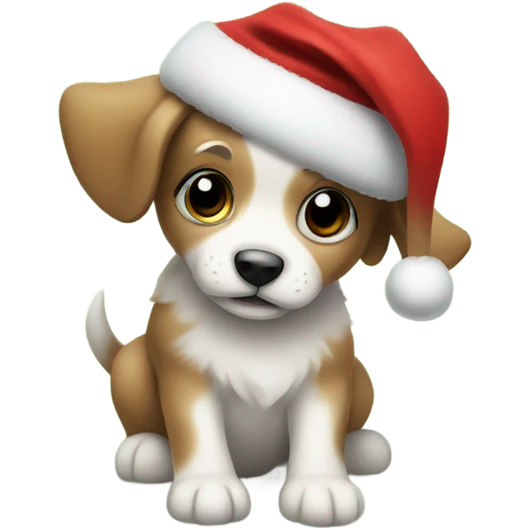 Christmas puppy emoji