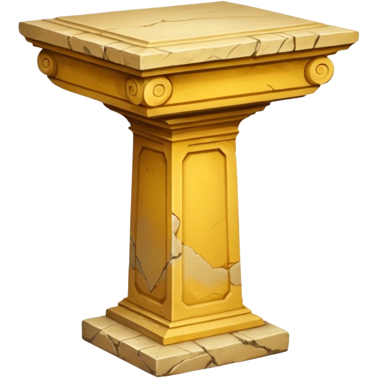 Greek yellowish old ish pedestal that’s not too long a bit short. Only 1 pedestal emoji