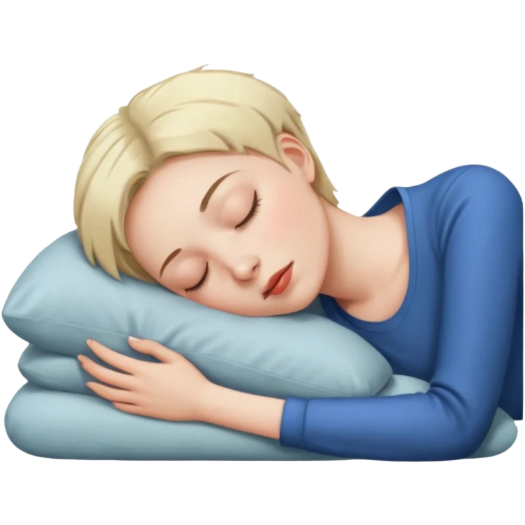 Une femme aux cheveux courts qui dort emoji