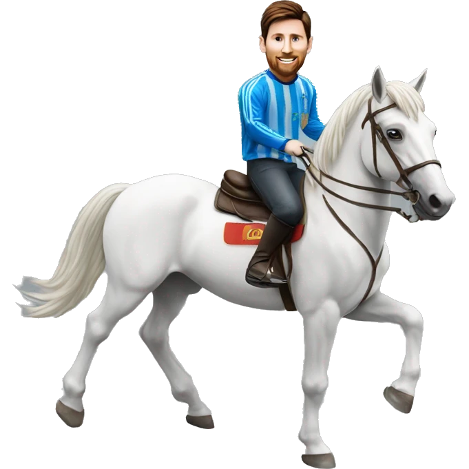 Messi sur un cheval  emoji