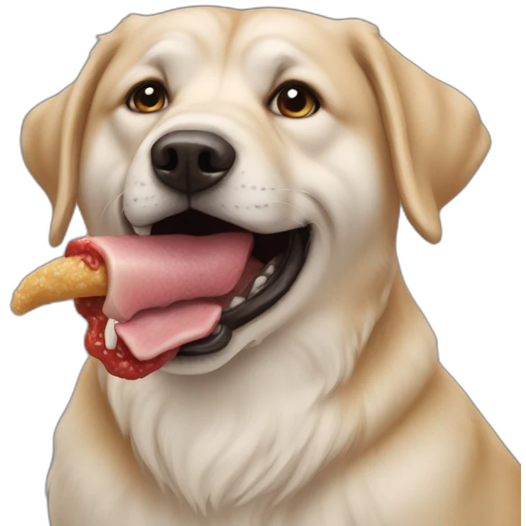 un chien avec une grosse bite emoji