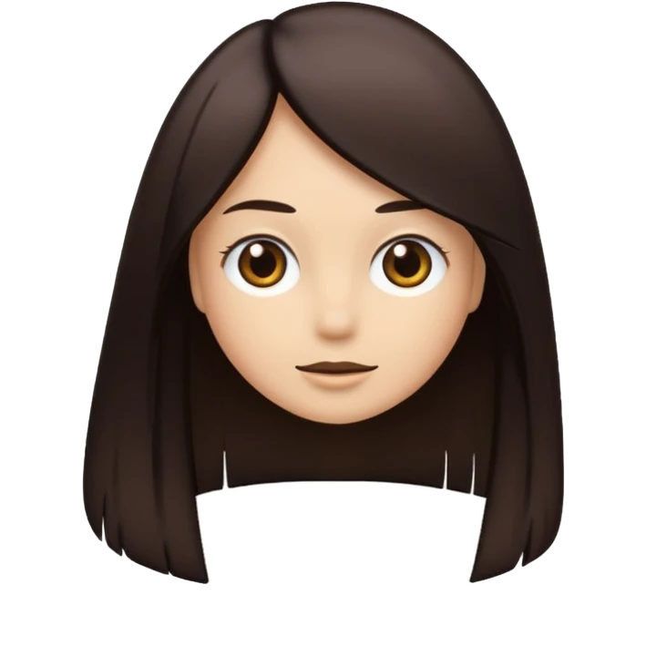 cabelo liso emoji