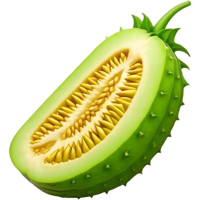 The bitter melon was cut from the front. emoji