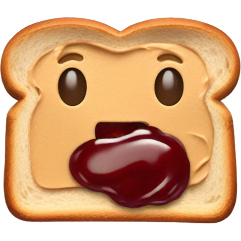 Toast Peanut butter with jam emoji