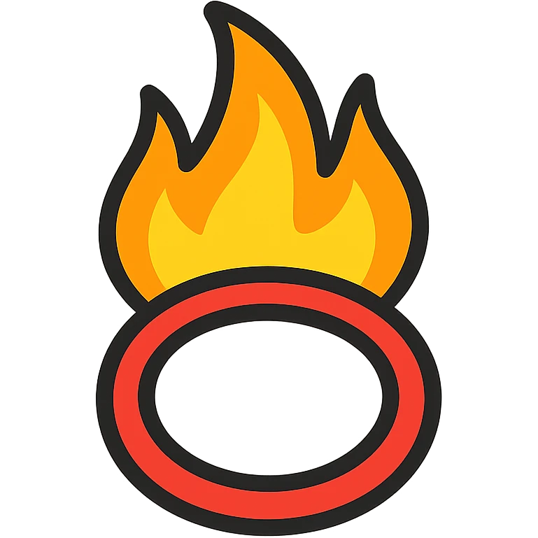 A fire ring emoji emoji