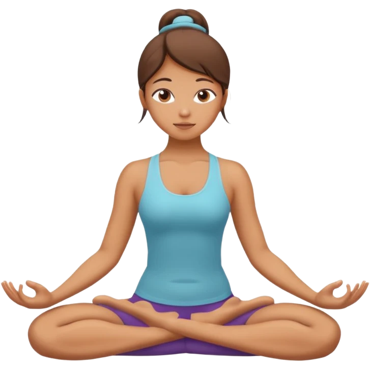 девочка занимается йогой emoji