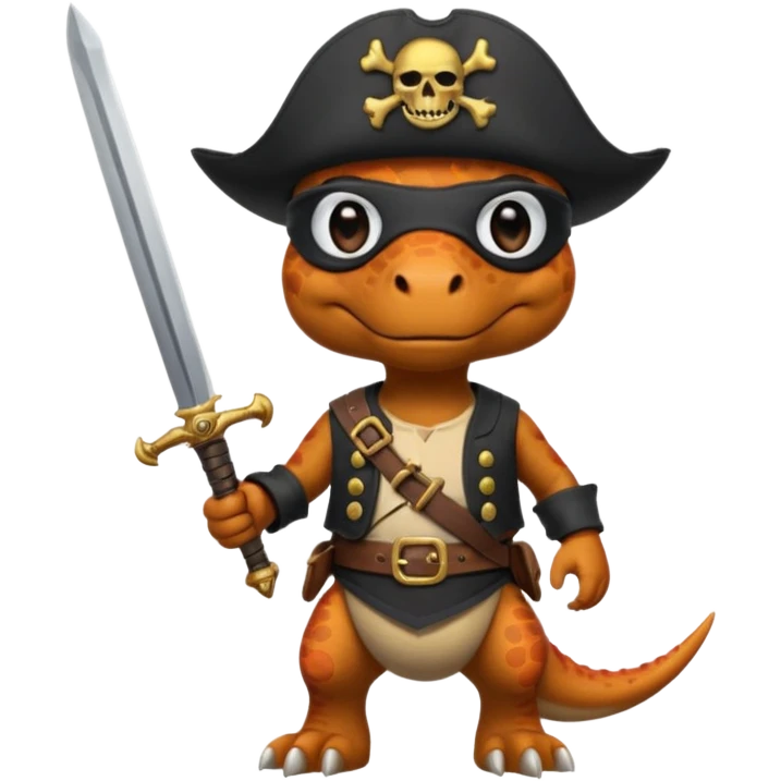 Dinosaur pirate emoji