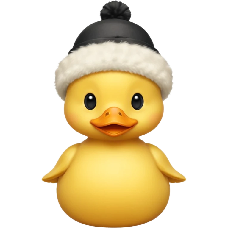 cute baby yellow duck with small hat emoji