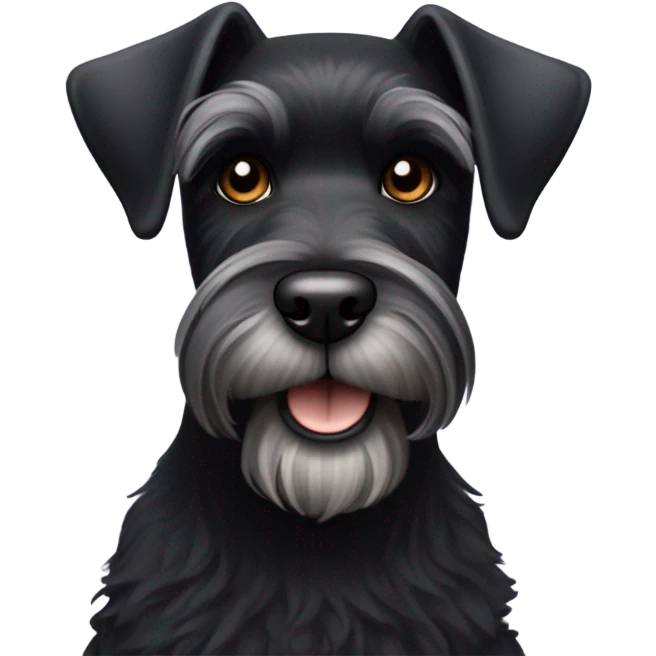 Black miniature schnauzer emoji