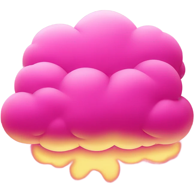 Hot pink cloud with large thick thunderbolt  emoji