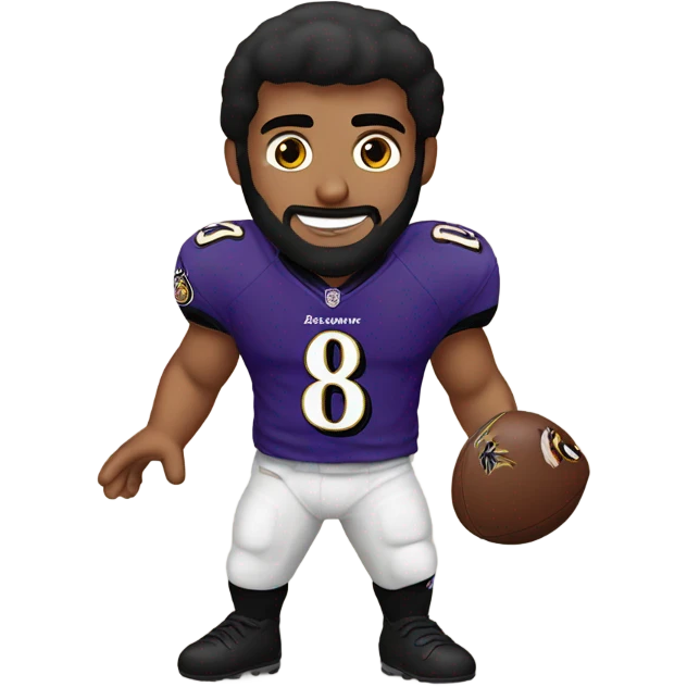 Middle eastern wearing a ravens jersey emoji