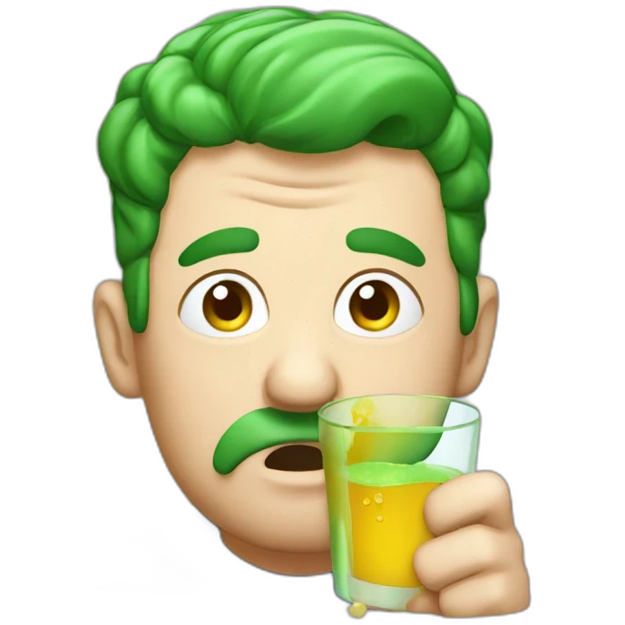 Irish man puking emoji